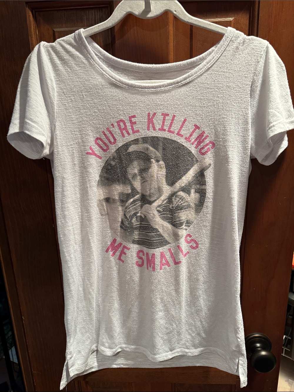 White Graphic Tee "You're Killing Me Smalls"